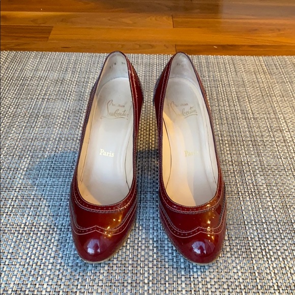 Christian Louboutin Shoes - Vintage Louboutin burgundy patent leather